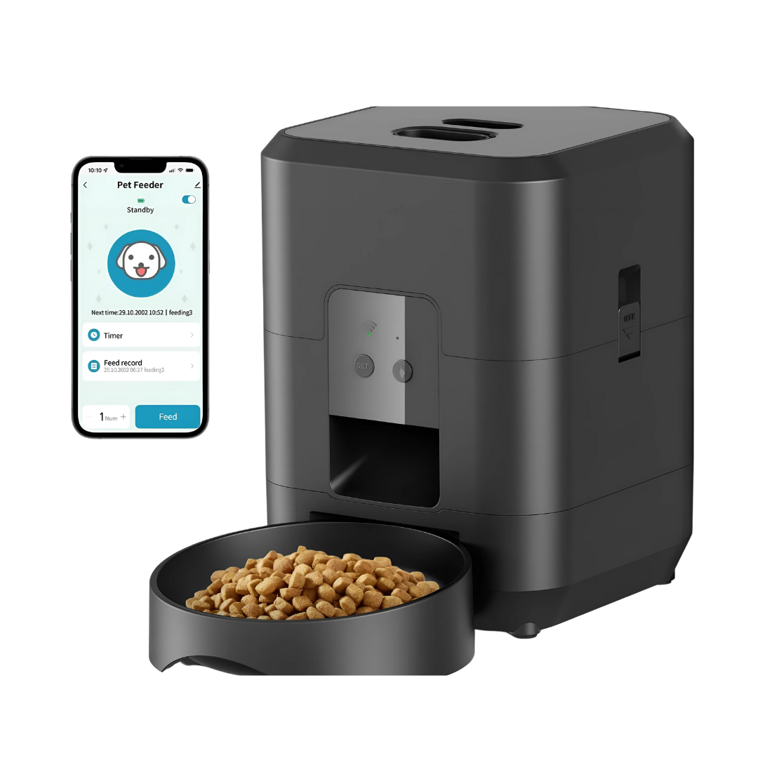 Intelligenter automatischer Futterspender für Haustiere, zeitgesteuert, für Katzen und Hunde, mit langsamer Fütterungsschüssel