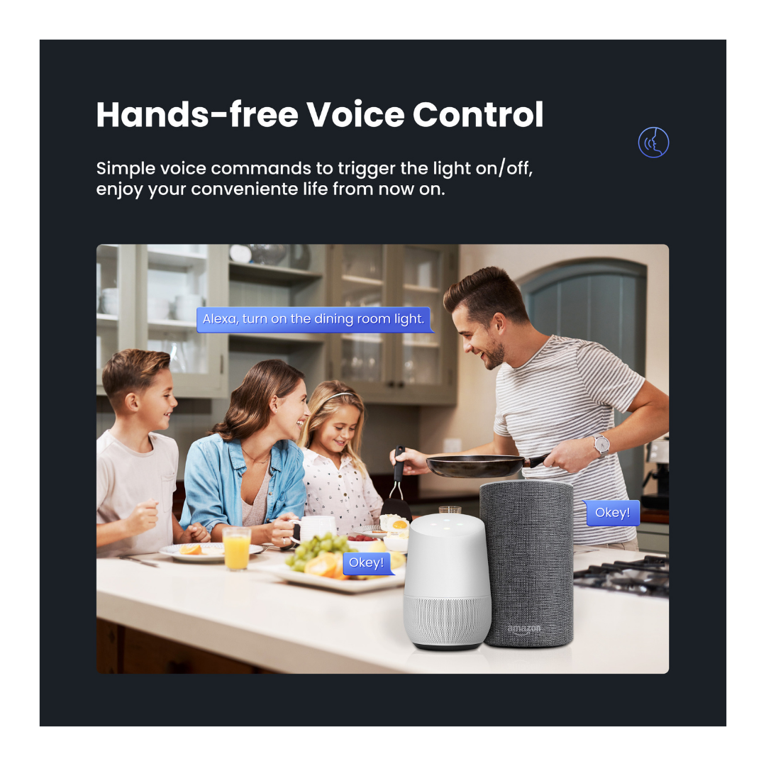 Smart Light Switch Wifi Voice Control with Alexa & Google Home