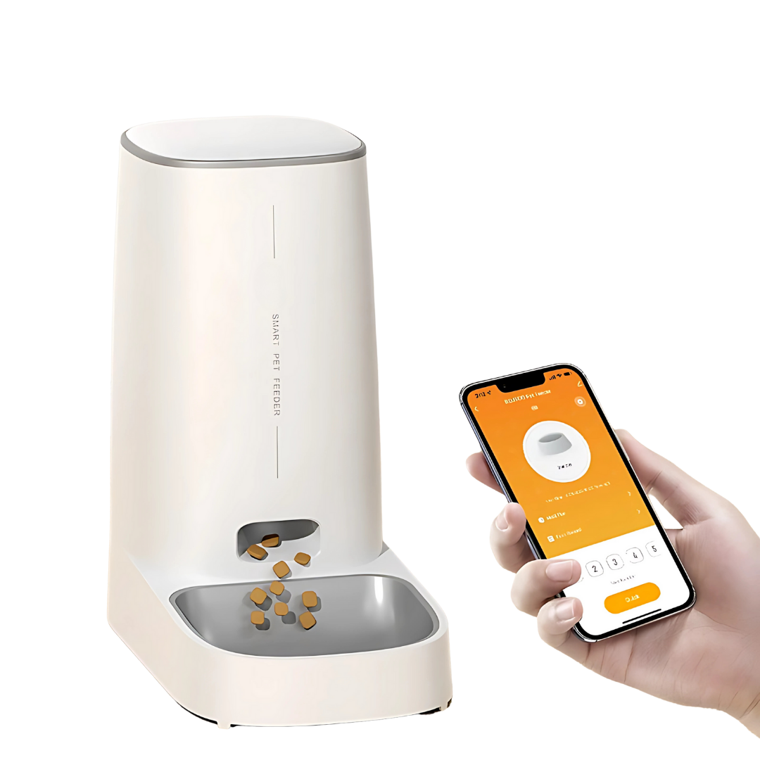 Automatischer Futterspender für Haustiere, intelligenter WiFi-Futterspender für Katzen und Hunde, 4 l