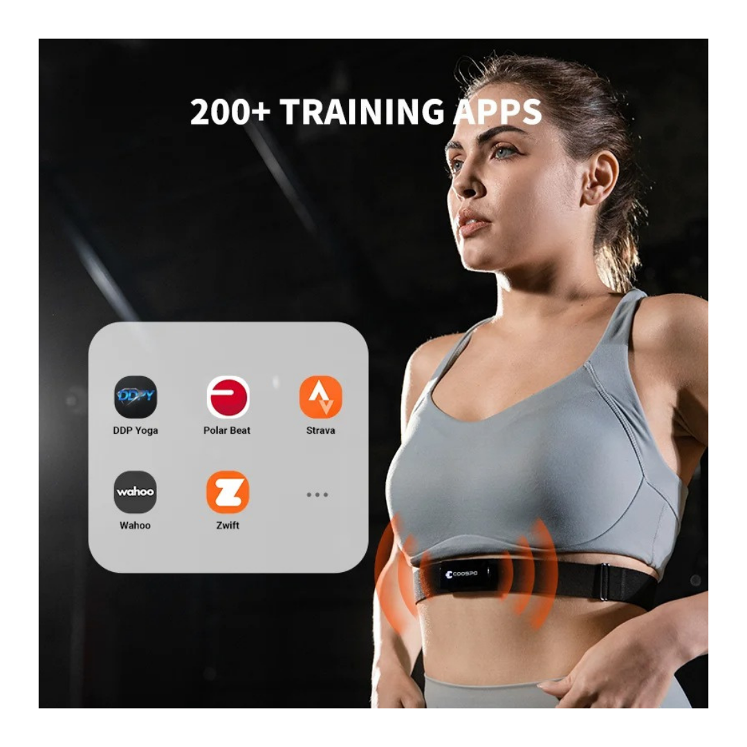 Borstband hartslagmeter Garmin Zwift Wahoo compatibel
