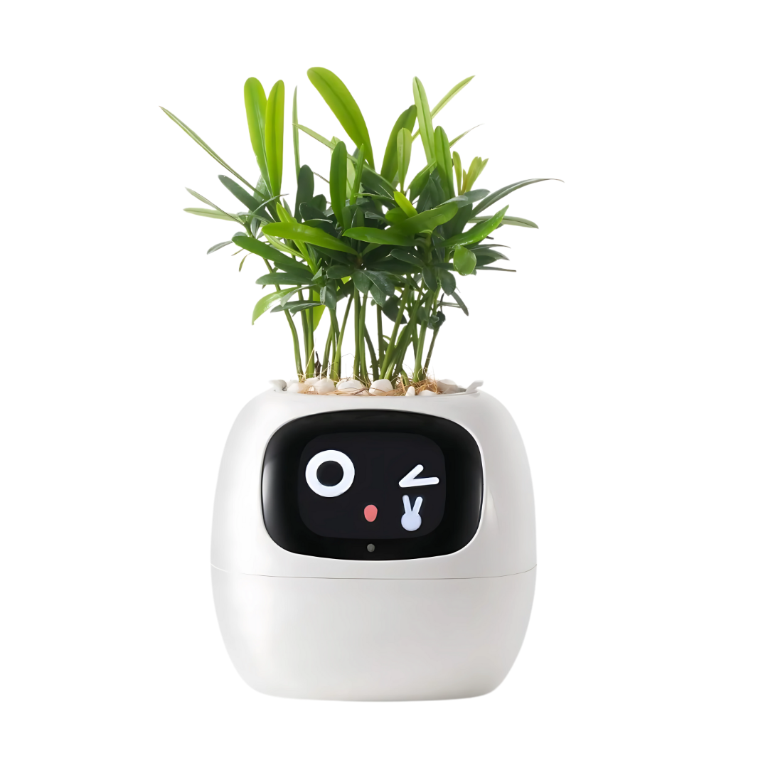 IVY Smart AI Planter | Selbstbewässernder Topf mit Touch-Interaktion und digitaler Anzeige
