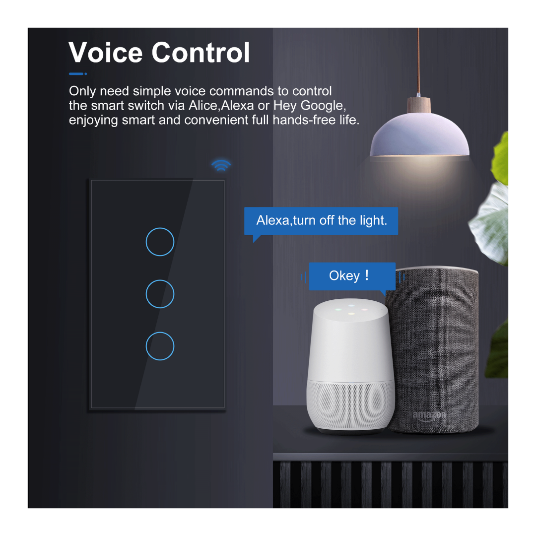 Smart Australia Wifi Touch Light Switch 100-240V 11.8X7.2cm