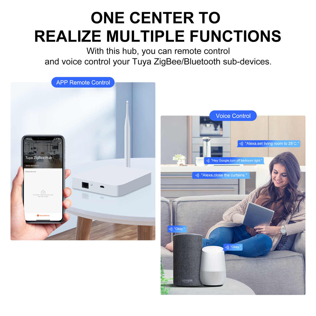Alexa-Compatible ZigBee Gateway Bridge Hub