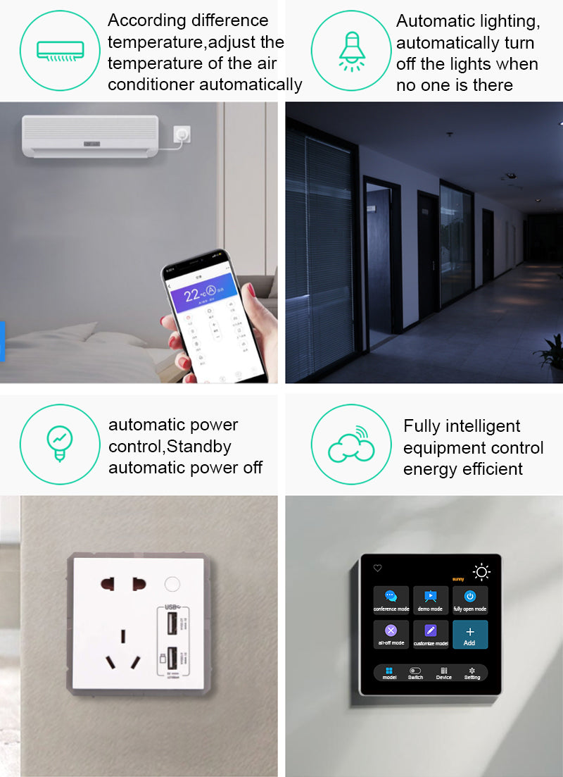 Built-in Alexa Smart Light Curtain Home Panel Control