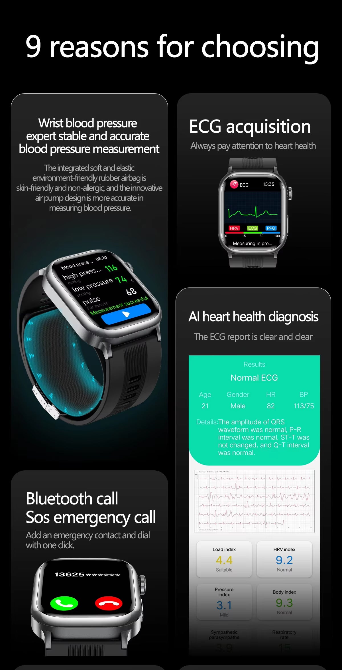 TK66 AMOLED Medical Grade Tracking Smartwatch
