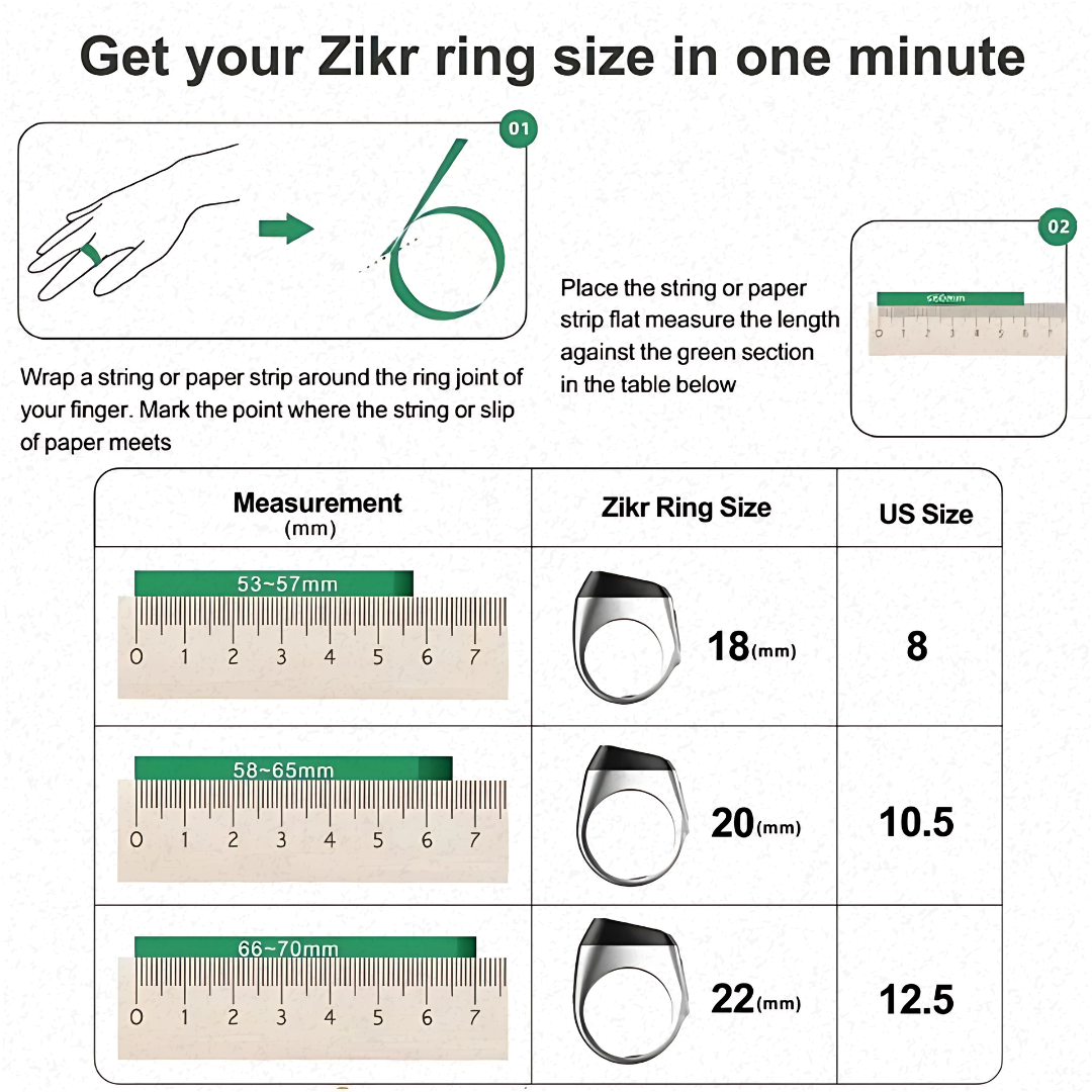 IQibla M02 Pro Smart Digital Tasbeeh Ring Zikr-teller met oplaadcase