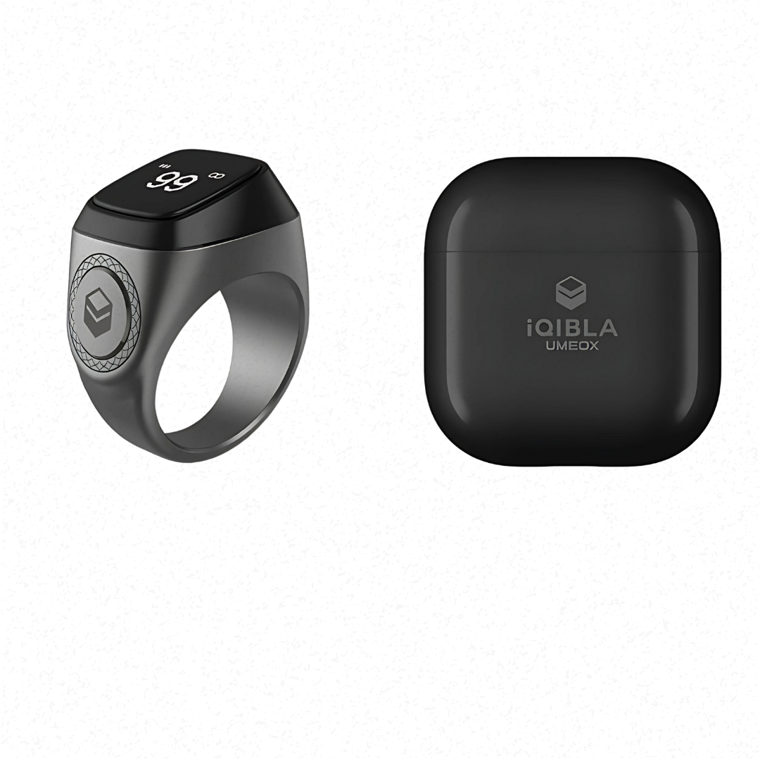 IQibla M02 Pro Smart Digital Tasbeeh Ring Zikr-teller met oplaadcase
