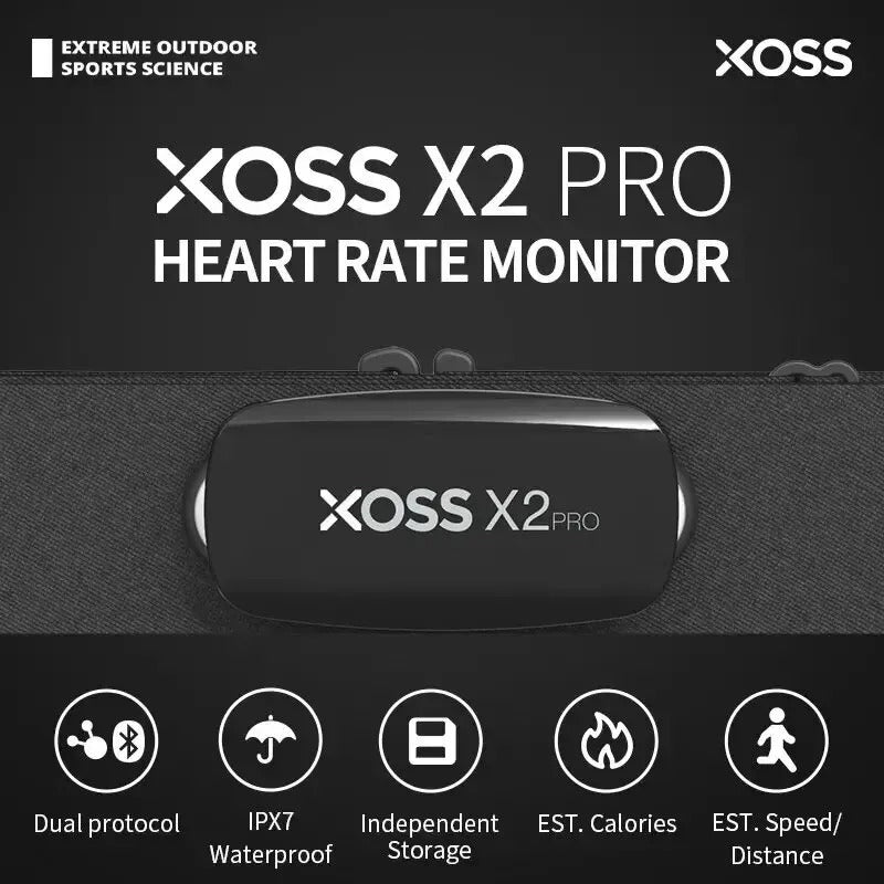 X2 Pro Heart Rate Monitor Chest Strap Bluetooth Fitness Tracker
