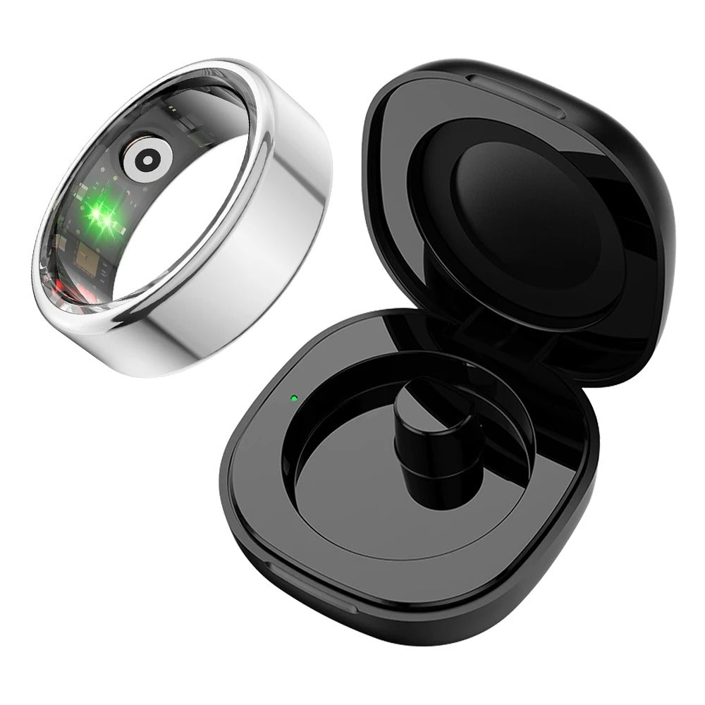 Smart Ring – Sleep & Health Monitor, Blood Oxygen Tracker, 5ATM Waterproof with Charging Case NOVELLE