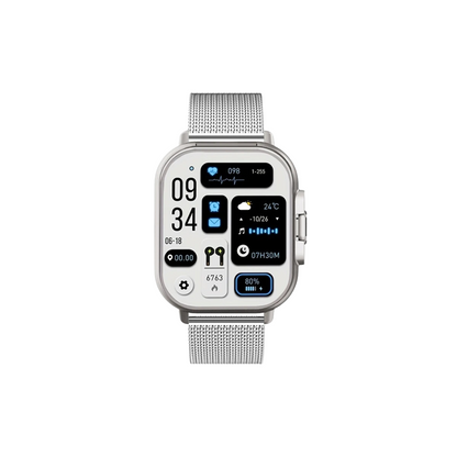 Smart Watch Oxygen Heart Rate Fitness Tracker with Bluetooth Earbuds