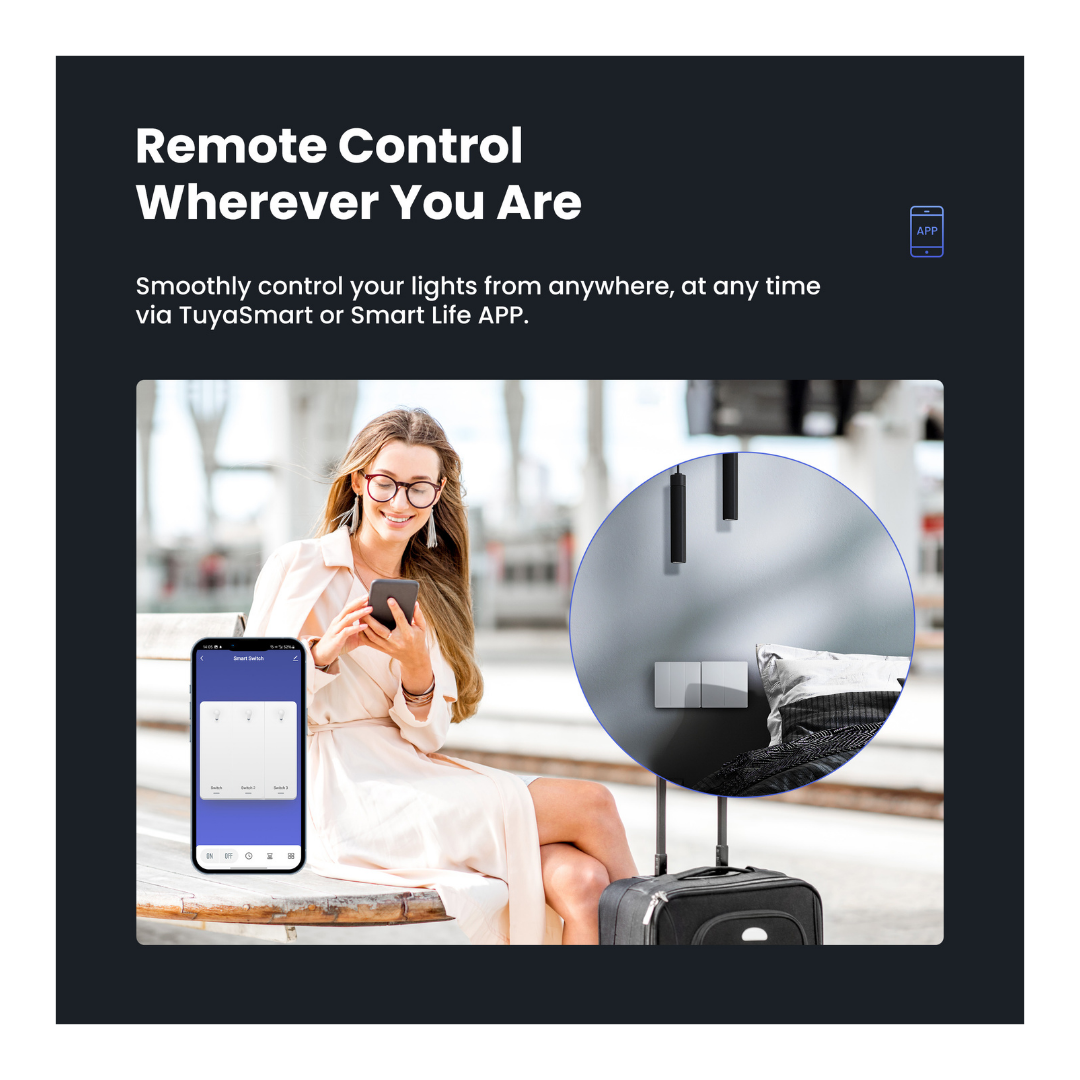 Smart Light Switch Wifi Voice Control with Alexa & Google Home