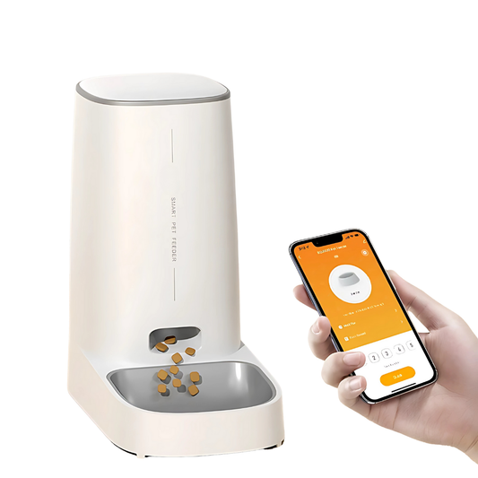Automatischer Futterspender für Haustiere, intelligenter WiFi-Futterspender für Katzen und Hunde, 4 l