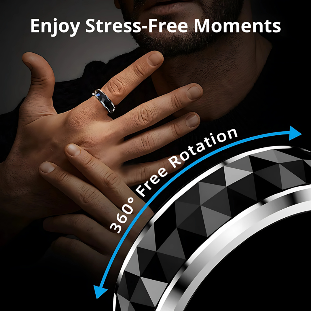 Smart Ring – Health Tracker + Anxiety Relief Spinner | 5ATM Waterproof NOVELLE