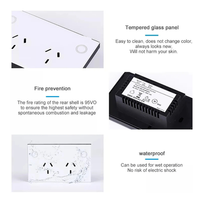 Smart WiFi Wall 2-Socket with USB Charger