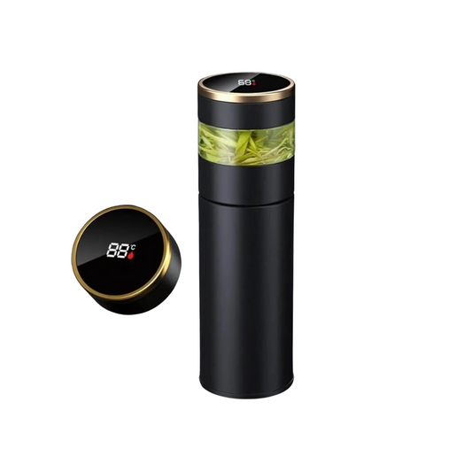 Smarte Tee-Ei-Flasche, 450 ml, vakuumisolierter Becher mit Sieb