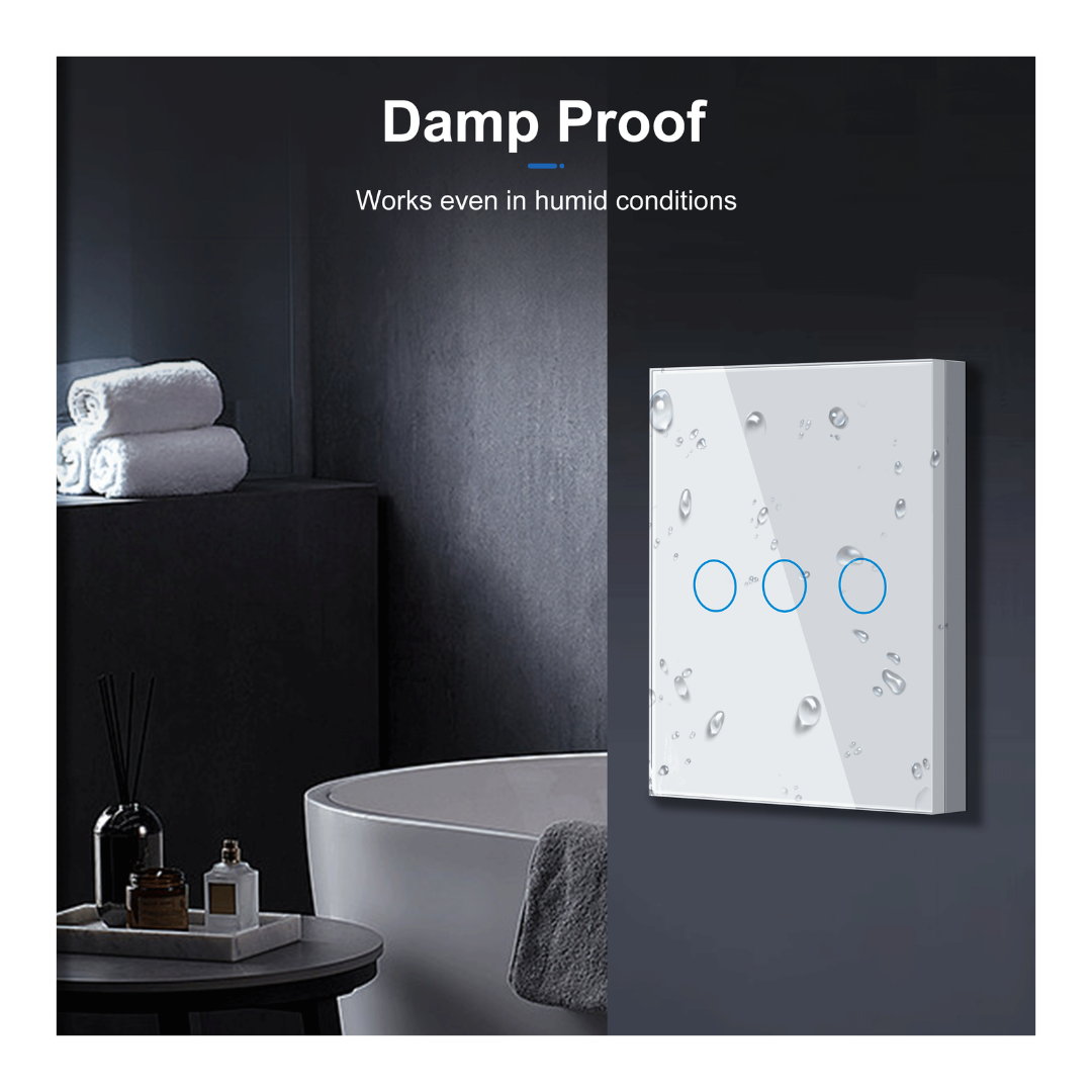 Smart WiFi Wall Hands Free Light Switch No Neutral Wire 8.6X8.6cm