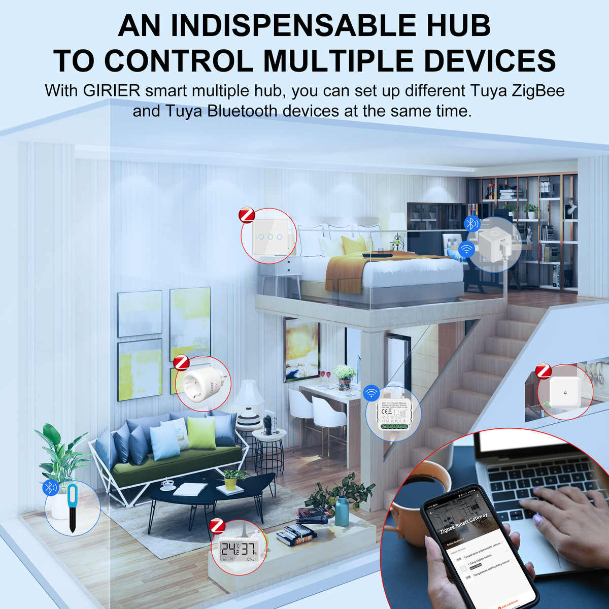 Smart Home Tuya ZigBee Wired Automation Gateway Hub