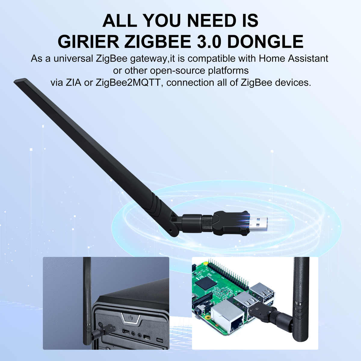 Universal ZigBee 3.0 USB Smart Hub Gateway Dongle