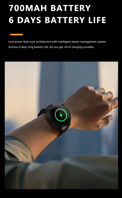 AMOLED Dual Camera Android Heath Monitor Smartwatch
