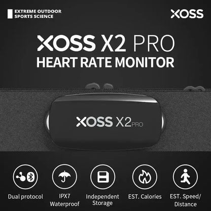 X2 Pro Heart Rate Monitor Chest Strap Bluetooth Fitness Tracker