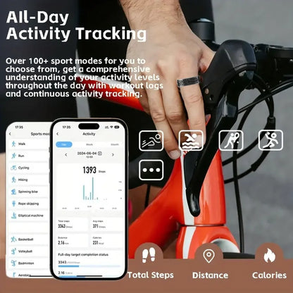 Smart Ring for Men & Women Heart Rate SpO2 Monitor Fitness Tracker