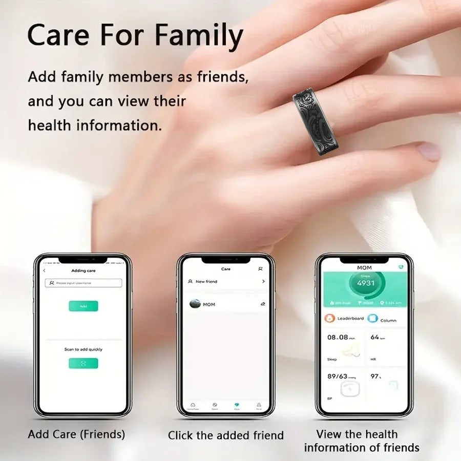 Smart Ring for Men & Women Heart Rate SpO2 Monitor Fitness Tracker