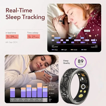 Smart Ring for Men & Women Heart Rate SpO2 Monitor Fitness Tracker