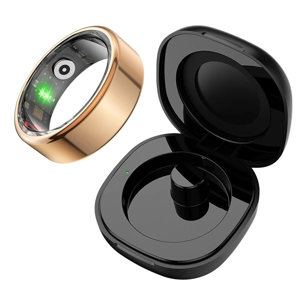 Smart Ring – Sleep & Health Monitor, Blood Oxygen Tracker, 5ATM Waterproof with Charging Case NOVELLE